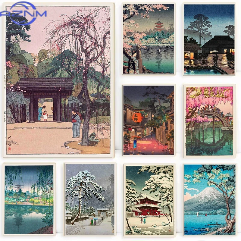Japanese Lifestyle And Traditions - AZNM Poster Tradisional Jepang Ukiyo-e Retro