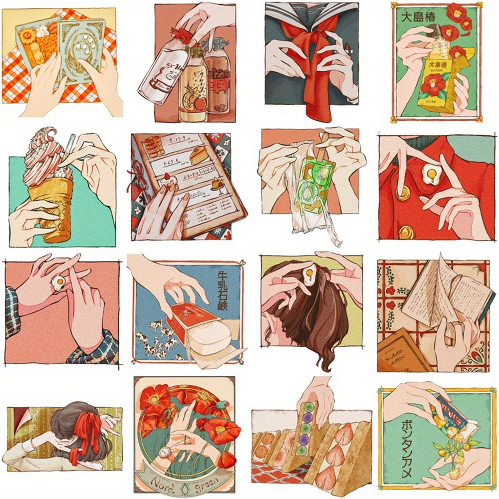 50 Buah Stiker Gaya Vintage Tr - Japanese Lifestyle And Traditions ulasan dan harga